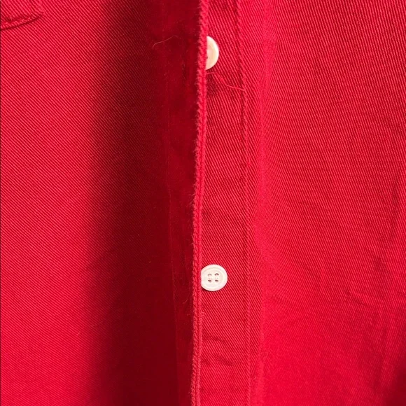 Vibrant Red Button Down Shirt - Picture 5 of 14